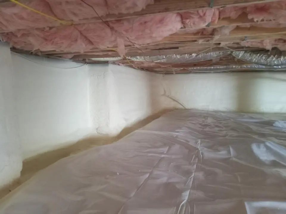 Crawl space encapsulation with closed-cell spray foam for Spray Foam Roofing Repair in Weare